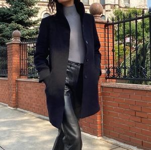 Aritzia wilfred cacoon black coat